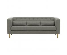 Divano design in tessuto grigio chiaro 3 posti FRANN