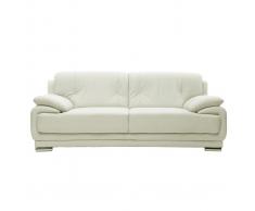 Divano in pelle design bianco 3 posti TAMARA