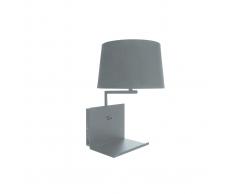 Applique da parete design con presa USB in metallo Grigio PLUG