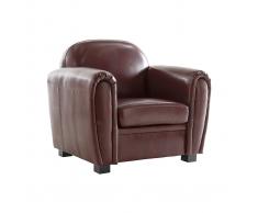 Poltrona club marrone chiaro - pelle