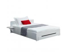 Letto design bianco 1 posto 90x190 LORIS