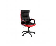 Poltrona da ufficio design nera e rossa LORENZO