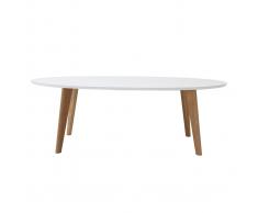Tavolino design bianco L120 cm EKKA