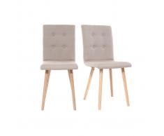 Sedia design naturale e legno gruppo di due HORTA