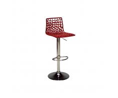 Sgabello da bar design rosso ATRAX