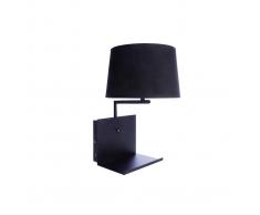Applique da parete design con presa USB in metallo Nero PLUG