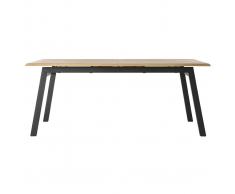 Tavolo da pranzo design allungabile legno e metallo L190-240 MARNY