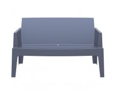 Panchina da giardino design colore grigio fumo LALI