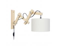 Applique da parete design snodata in legno ARMS