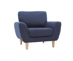 Poltrona scandinava in tessuto Blu scuro ALICE