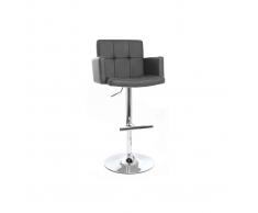 Sgabello da bar design PU grigio BLAKE