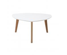 Tavolino design bianco L80 cm EKKA