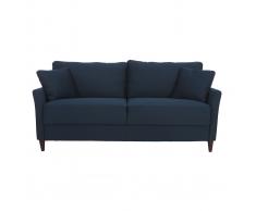 Divano a 3 posti design in tessuto Blu scuro con spazio per riporre i propri oggetti MEDLEY