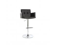 Sgabello da bar design PU nero BLAKE