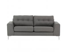 Divano design 3 posti grigio chiaro EBONY