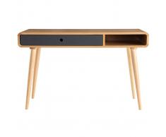 Console-scrivania scandinava rovere chiaro e grigio COPENHAGUE