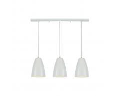 Lampadario a barra design 3 luci Bianco FRIDAY