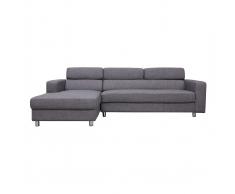 Divano angolare design grigio (angolo sinistro) PORTLAND