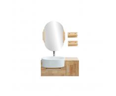 Mobile da bagno: lavabo mobile sottovasca mensola e specchio NIVAN