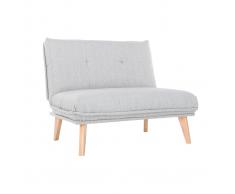 Poltrona scandinava convertibile in tessuto grigio chiaro BENNIE