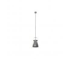 Lampada sospesa industrial grigia LOWIE