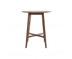 Tavolo da bar design rotondo in legno di noce DEMORY