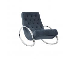 Poltrona a dondolo design blu CHESTY