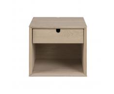 Comodino murale alto con cassetti finitura quercia DAWN