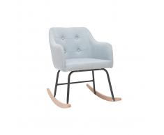 Poltrona sedia a dondolo design in tessuto grigio chairo BALTIK