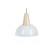 Lampadario design Bianco e legno PULSE