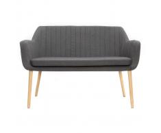 Panca scandinava 2 posti grigio scuro ALEYNA