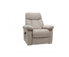 Poltrona relax elettrica inclinabile in tessuto crema MOVIE