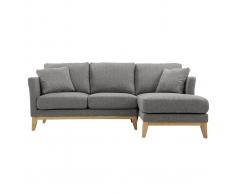 Divano con angolo destro scandinavo grigio chiaro OSLO
