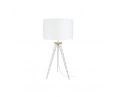 Lampada da tavolo design treppiede in legno Bianco TRIPOD