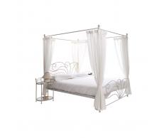 Letto a baldacchino bianco matrimoniale 160x200 VENEZIA
