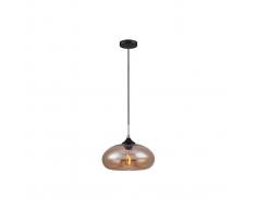 Lampadario design in vetro soffiato fumé MISTIC