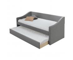 Letto estraibile 190x90cm grigio chiaro BEKKER