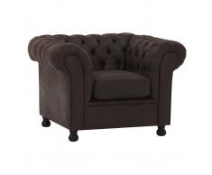 Poltrona vintage PU marrone CHESTERFIELD