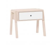 Comodino design legno e bianco EASY