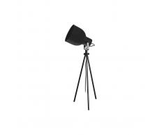 Lampada da tavolo design treppiede in acciaio Nero CITY