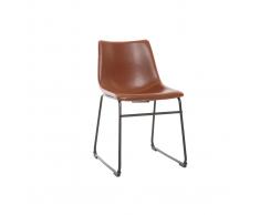 Sedia vintage PU marrone chiaro NEW ROCK