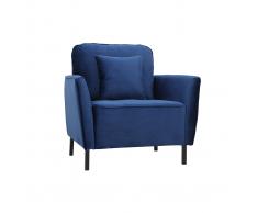 Poltrona design in velluto blu BEKA