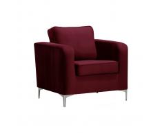 Poltrona design in velluto bordeaux HARRY