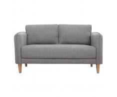 Divano scandinavo 2 posti grigio chiaro KURT