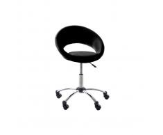 Poltrona da ufficio a rotelle design color nero PINTO