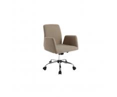 Poltrona da ufficio design tessuto crema ARIEL
