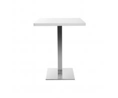 Tavolo da pranzo design quadrato bianco piede centrale L60 JORY