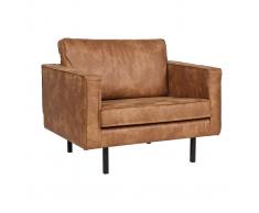 Poltrona vintage pelle cammello ASPEN