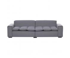 Divano 4 posti design in tessuto grigio chiaro MELLOW
