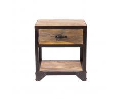Comodino legno e metallo INDUSTRIA